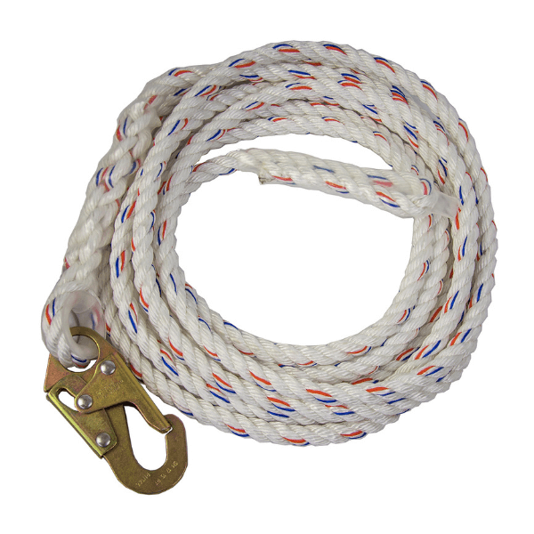 Guardian 11334 Polydac Rope with Snap Hook End 150' - Industrial Safety  Products