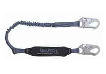 FallTech 8256EL - ViewPack® Elastic Energy Absorbing Lanyard, Single-leg w/ Steel Snap Hooks, 4 1/2 to 6" FALLTECH, 8256EL, VIEWPACK ELASTIC ENERGY ABSORBING LANYARD, SINGLE-LEG, STEEL SNAP HOOKS, 4 1/2 - 6 FT.
