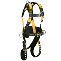 FallTech 7035L - Journeyman Flex® Steel 3D Construction Belted Harness, Tongue Buckle Leg - Large