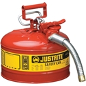 ##HTMLENCODE[Justrite, #7225130 Type II Accuflow Red Gas Can, 2.5 Gal. w/ 1 in. Hose ]##