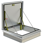 Bilco F-50TB - 48x48 - Thermally Broken Roof Hatch Roof hatch, hatch, aluminum hatch, stair cover, type F, F-50, F50, Bilco Hatch, bilco, aluminum roof hatch, roof access hatch, access hatch, roof access, thermally broken, TB, 50tb,f50