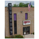 Chutes International - External Durachutes System Chutes international, external, durachute, durachutes, system, 441-, 441-0320, 441-0300, 441-0310, 441-0314, 441-0301, 441-0315, 441-0321, 441-0319, counter weights, sections, chutes, basic support frame, support frame. flat roof, pitched roof, scaffold, parapet, outrigger, intake hopper, hopper, safety frame, winch, manual winch, 50, 80, 100, 120, 150 