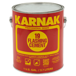 Karnak - 19 Flashing Cement, 1 gallon Karnak. KAR-19-1, Flashing Cement, 1 gallon, repair, cement, dope