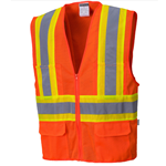 Portwest US371-O - Tulsa Contrast Hi-Vis Mesh Vest, Orange Portwest, PW-US371-O, Tulsa, Contrast Hi-Vis, Mesh, Vest, Orange