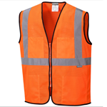 Portwest US380-O - Tampa Hi-Vis Band and Brace Vest - Orange Portwest, US380, Tampa, Hi-Vis, Band and Brace Vest, Orange