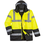 Portwest US466 - Hi-Vis Contrast Winter Traffic Jacket Yellow/Black Portwest, US466, Hi-Vis, Contrast, Winter, Traffic, Jacket Yellow, Black