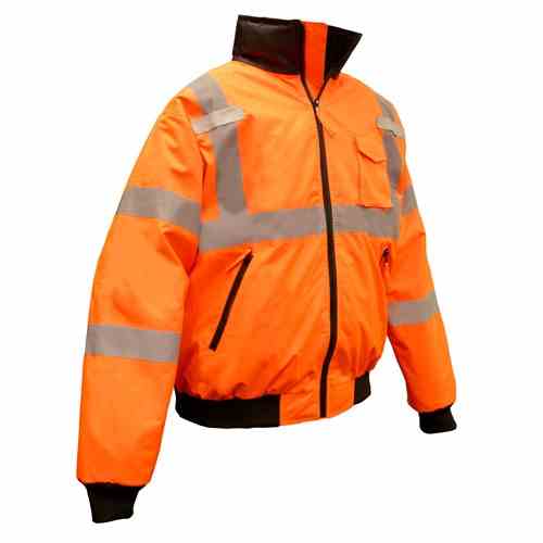 *Clearance* Radwear SJ11 Class 3 Two-In-One Bomber Hi-Viz Orange Safety ...