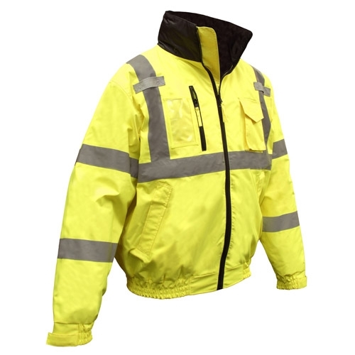 Radwear SJ21 Three-In-One Deluxe Hi-Viz Green Safety Bomber 